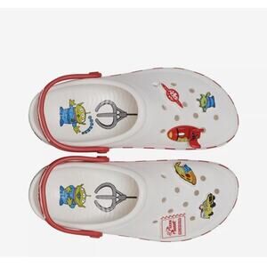 Crocs Disney Parks Toy Story Pizza Planet Men’s Size 7 Women’s 9 Shoes NIB